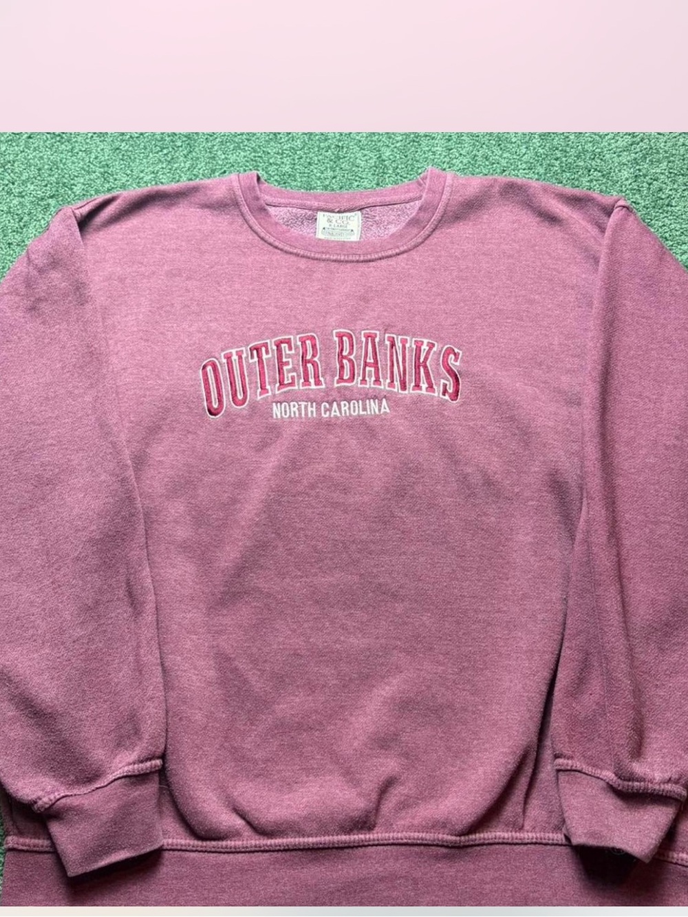 Crewneck Sweatshirt Outer Banks North Carolina pink size XL